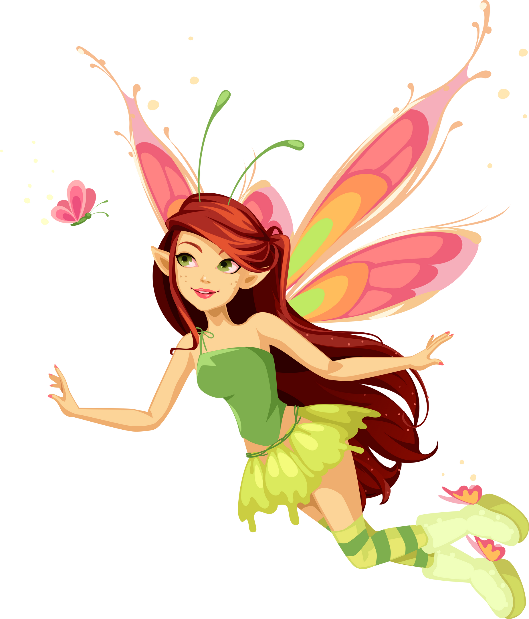 Flying butterfly fairy